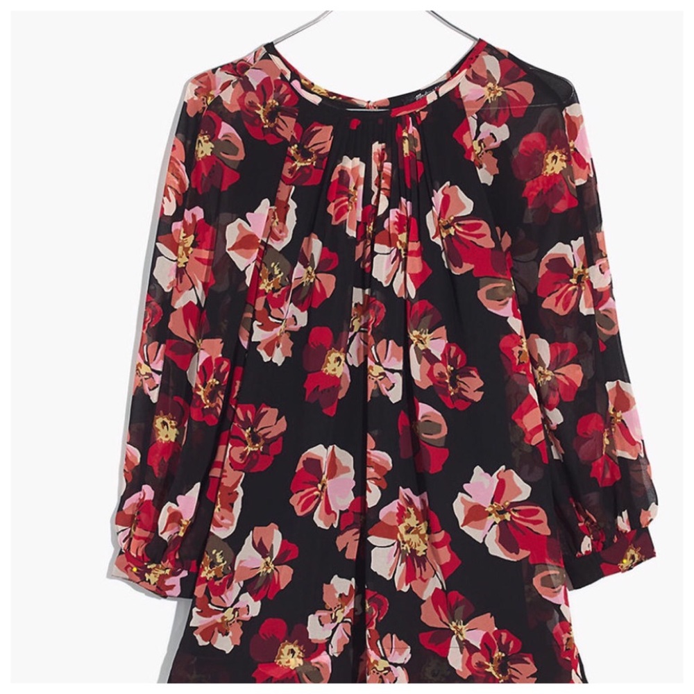 NWT Madewell Tie-Back Bubble-Sleeve Top